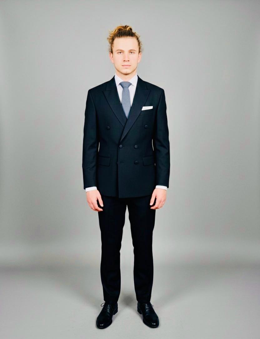 Tailor pinning suit jacket