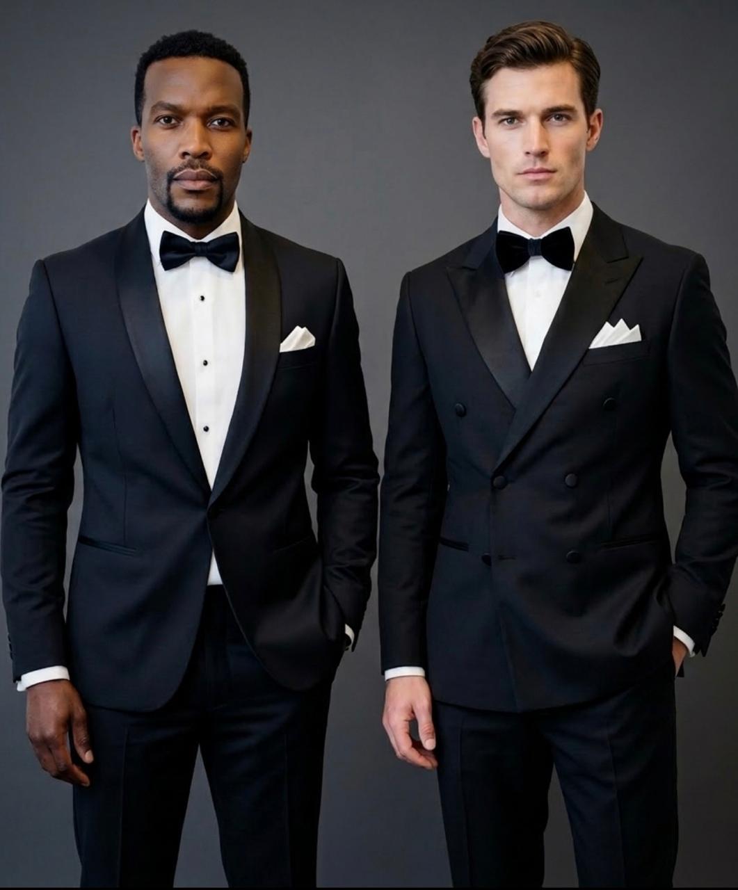 Formal evening suit and bow tie